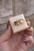 Golden Heart Stack Ring