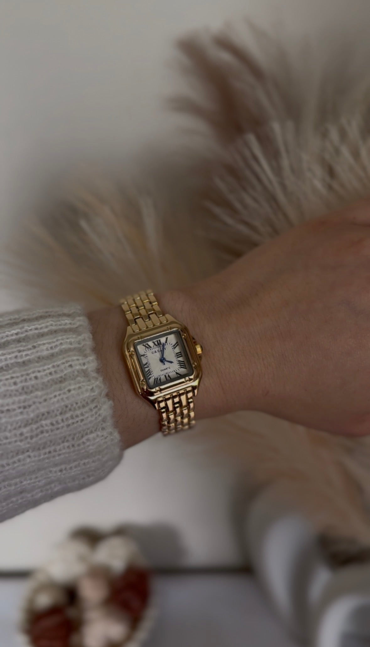 Signature Square Watch | Gold