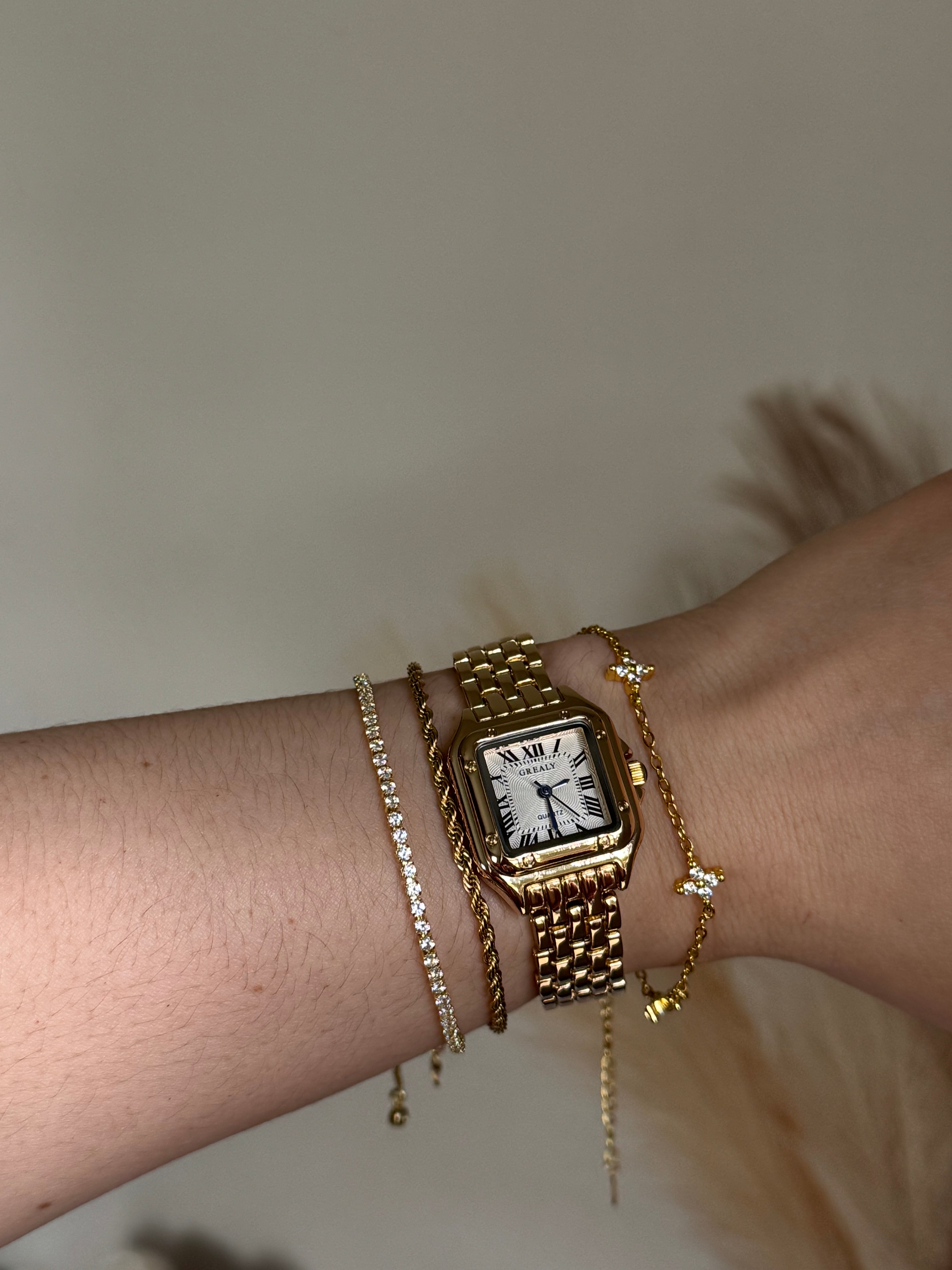 Signature Square Watch | Gold