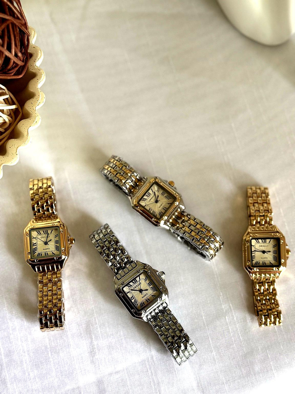 Signature Square Watch | Bicolor